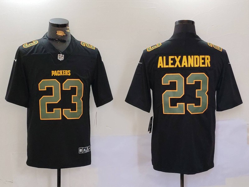 Men's Green Bay Packers Jaire Alexander #23 Black Jersey